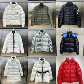 Moncler solid color waterproof warm mid-length short hooded down jacket-4353